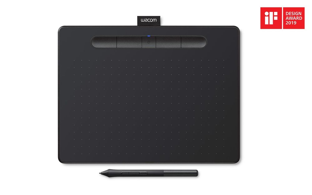 Wacom Intuos Wireless Graphics Drawing Tablet with 3 Bonus Software  Included, 10.4 X 7.8, Black, Medium (CTL6100WLK0) 