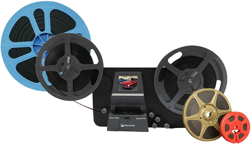 8mm & Super 8 Reels to Digital MovieMaker Film Sanner Converter, Pro Film  Digitizer Machine with 2.4 LCD, Convert 5 inch and 8 inch 8mm Super 8 Film